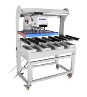 Presse à chaud semi-automatique à double station pour T-shirts, avec écran tactile pneumatique, zone d'impression 40x60cm