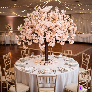 Árbol de Flores de Cerezo Artificial LEDA, Color Blanco, Centro de Mesa para Bodas, Decoración con Flores de Seda para Eventos y Fiestas, Alquiler de Decoración - Product Image 1