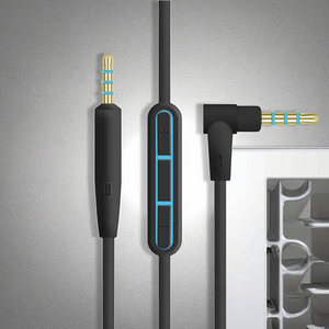Prezzo di fabbrica B <span class=keywords><strong>ose</strong></span> QC25 cavo Audio sostitutivo con microfono per cuffie microfono in linea/telecomando nero - Product Image 1