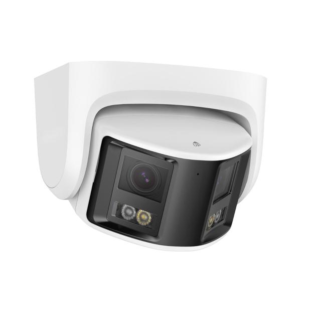 4MP Dual Lens 180 Degree Ceiling Hik Compatible IP PoE Security Camera ColorVu IP66 Two Way Audio Outdoor CCTV Bullet Camera