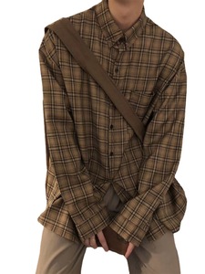 <span class=keywords><strong>Camicia</strong></span> a maniche lunghe a quadri in <span class=keywords><strong>stile</strong></span> <span class=keywords><strong>giapponese</strong></span> retrò primaverile e autunnale, <span class=keywords><strong>camicia</strong></span> casual ampia da uomo - Product Image 5