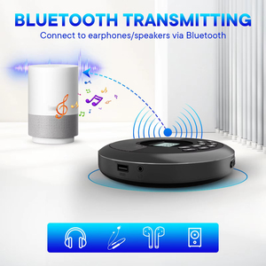 Lecteur CD portable anti-skip personnalisé en usine avec haut-parleur intégré, écran LCD, télécommande, Bluetooth, USB, MP3 – Cadeau audio idéal pour anniversaire ou étudiant - Product Image 4