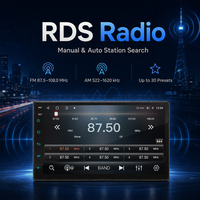 Autoradio Android 7 pouces avec CarPlay sans fil, Android Auto, navigation GPS, Mirror Link, radio FM AM RDS, lecteur MP5