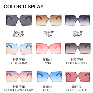 Fashion <strong>square</strong> Oversized Shades Popular Hot Sale <strong>Sun</strong> <strong>Glasses</strong> Metal Luxury Sunglasses Women - Product Image 3