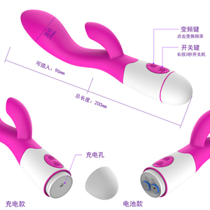 Vibratore Rabbit per Punto G e <span class=keywords><strong>Anale</strong></span>, <span class=keywords><strong>Stimolatore</strong></span> Clitorideo con 30 Modalità di Vibrazione, Giocattoli Sessuali per Donne - Product Image 4