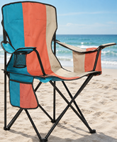 Chaise de camping pliable surdimensionnée NBT avec sac isotherme, porte-gobelet, poche latérale, cadre en acier - Robuste et portable pour la pêche et les pique-niques