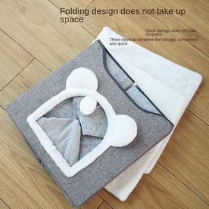 Nhà mèo trong nhà hai lớp, họa tiết chắc chắn, kiểu gấp đa năng, dễ vệ sinh, ấm áp bốn mùa - Product Image 5