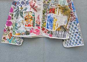 Veste d'hiver matelassée en coton à imprimé floral de haute qualité, style bohème ethnique pour femmes, cadeau élégant pour elle - Product Image 2