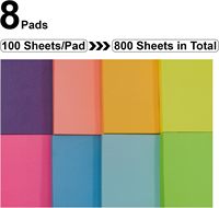 Blocs-notes autocollants colorés, imperméables, détachables, mignons, simples et portables pour la marquage des notes