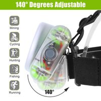 Oem étanche led minière lampe frontale 129 lum lampe torche frontale usb magnétique rechargeable mineurs lampe frontale lampe de poche