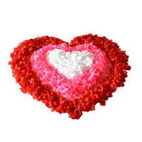 Pétales de rose rouges artificiels en soie pour mariage, fête, Saint-Valentin, décoration, haute simulation, tissu réutilisable