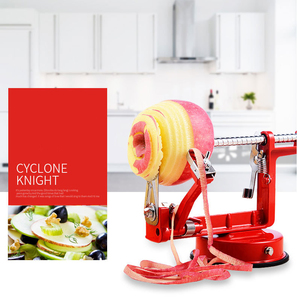 Vente en gros WXL048 – Ustensile de cuisine multifonctionnel 3-en-1 avec lames réglables, trancheuse manuelle en acier inoxydable, rouge - Product Image 2