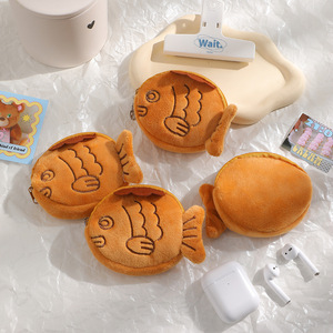 Mochila de Peluche de Pez de Dibujos Animados, Linda Mochila Infantil para Monedas, Divertida Bolsa para Auriculares y Cables de Datos FX31, Relleno de Algodón PP - Product Image 2