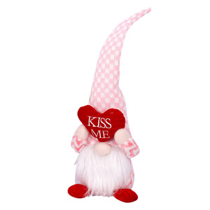DAMAI Rudolph Doll Valentines Day Decorations Plushie Gnome Tree Topper Love Heart Gnome Valentines Day Gnome Doll - Product Image 6