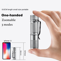 Lampe torche tactique miniature de poche XPE à 3 modes, zoom, rechargeable par USB, étanche, mise au point réglable, LED portable, urgence