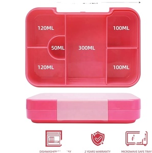 กล่องข้าวไมโครเวฟได้ ปลอดสาร BPA สำหรับเด็ก <span class=keywords><strong>6</strong></span> ช่อง แบบ OEM - Product Image 2