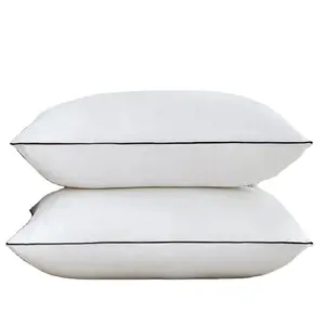 Oreillers de cou en duvet blanc noyau d'oreiller simple pour la santé dormir hôtel maison taille Standard 45X78