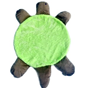 Pet Turtle Sleeping Mat Green <b>Plush</b> Round Dog Bed Warm Winter Pet Mat for Dogs Thick Soft Polyester Fiber Fill - Product Image 5