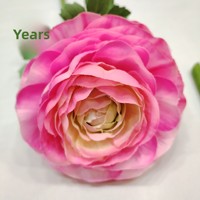 Bunga Buatan Realistis Dua Kepala Peony Lotus Melaleuca Tea Rose Sentuhan Lembut Seperti Asli untuk Properti Fotografi, Dekorasi Rumah, Hari Valentine