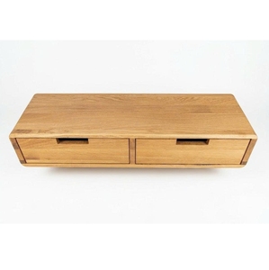 Table console flottante en chêne avec tiroirs, mobilier moderne pour salon, design en bois massif, couleur personnalisée, haute qualité - Product Image 1
