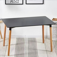 Table à manger rectangulaire en bois de style nordique moderne, plateau en MDF durable pour salon, bureau, appartement, hôtel, restaurant, meubles