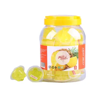 Campione gratuito candita gelatina di frutta di cocco molle della gelatina Ananas sapore Assortiti gelatina di frutta