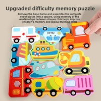 Blok Bangunan Hewan Gila Montessori Permainan Puzzle 3D Kognitif Mencocokkan Mainan Edukasi untuk Anak Laki-laki Perempuan
