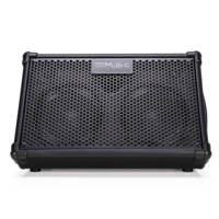 COOLMUSIC BP40D 80-Watt Battery Powered Acoustic Guitar Amplifier Ukelele Portable Outdoor Busking Speaker