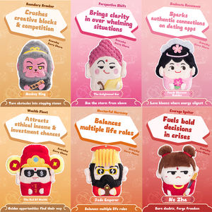 中国文化ブラインドボックスアイテム風水ホームデコレーション神秘的な形而上学ぬいぐるみ冷蔵庫マグネット - Product Image 3