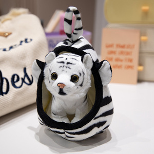 Động vật vườn thú đồ chơi sang trọng giáng sinh mô phỏng ít hổ thú cưng làm tổ đồ chơi sang trọng vui vẻ hươu cao cổ búp bê báo sư tử búp bê trẻ em Quà tặng - Product Image 6