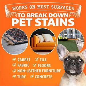 สเปรย์กรูมมิ่งสุนัขส้มกลิ่นกำจัดและสัตว์เลี้ยงคราบทำความสะอาดพรมที่มีเอนไซม์สำหรับใช้ในบ้าน - Product Image 2