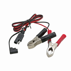 Câble de <span class=keywords><strong>batterie</strong></span> pour <span class=keywords><strong>moto</strong></span> avec connecteur terminal SAE, pinces crocodiles en acier et cuivre, et fusible 18AWG 1m - Product Image 3