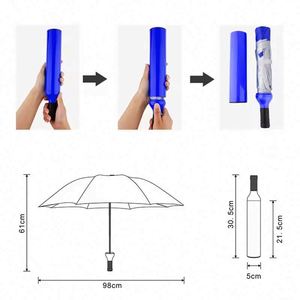 Custom Umbrella with Logo Wholesale Promotional Golf <b>Folding</b> Mini Windproof UPF50+ Business Gift Personalized Printing - Product Image 5