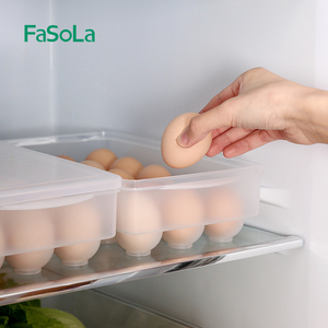 FaSoLa Porte-Oeufs Couvert <span class=keywords><strong>pour</strong></span> Réfrigérateur Conteneur De Stockage Plateau À Oeufs En Plastique Transporteur Deviled 15 Oeufs Réfrigérateur Distributeur Portable - Product Image 4