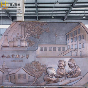 Mural Educativo Rectangular de Bronce Fundido Jiahua con Relieve Escénico para Escuelas y Oficinas - Product Image 1