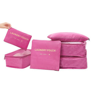 Set di 6 Borse Organizer <span class=keywords><strong>da</strong></span> <span class=keywords><strong>Viaggio</strong></span> per Vestiti, Cubi Multifunzione Unisex per Valigia e Armadio, <span class=keywords><strong>Kit</strong></span> <span class=keywords><strong>da</strong></span> <span class=keywords><strong>Viaggio</strong></span> - Product Image 1