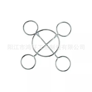 Grille de cuisson pour poulet en acier inoxydable 15x15x6,5 cm pour barbecue, cuisson, pâtisserie, utilisation en extérieur, forme ronde HX-A009 - Product Image 2