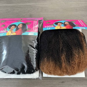 Expédition Rapide – Perruque Afro Kinky Synthétique Tressée de 12 Pouces, 100g, pour Crochet, AfroTwist, Cheveux en Vrac, Extension de <span class=keywords><strong>Dreadlocks</strong></span> Reggae - Product Image 4