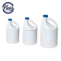 Seau en HDPE blanc moulé par soufflage, 3,8L/2,5L/2L/1L, pour emballage de liquides, qualité alimentaire, pour produits chimiques, détergents, vinaigre, bouteilles personnalisées