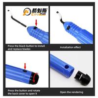 Coolmax CT-207 Juego de herramientas manuales industriales OEM para desbarbar, raspar y biselar, cortador de bordes de plástico y metal para bricolaje