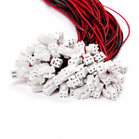 كابل موصل PH2.0 2P مع طرفية PHR-2، سلك نحاسي أحمر وأسود 22AWG بغلاف سيليكون، كابل موصل PH بطول مخصص