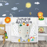 Livres en tissu doux 3D pour bébés, jouets sensoriels à contraste élevé pour l'apprentissage précoce, jouets pour poussette, cadeaux pour nourrissons et tout-petits de 0 à 12 mois