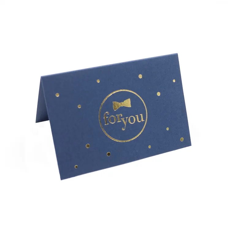 Mini biglietto di auguri in lamina d'oro cartoline personalizzate con stampa su carta con busta