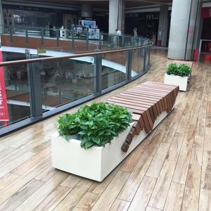 Pot de fleurs d'intérieur personnalisé pour centre commercial et supermarché, chaise de loisirs en fibre de verre, imperméable, peinte à la main, style folk JJ204 Fi - Product Image 1