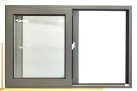 Fenêtre coulissante en verre double en alliage d'aluminium européen à trois voies élégant