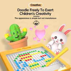 Bolígrafo magnético de plástico portátil personalizado, tablero de dibujo para bebés de 2 a 4 años, bolígrafo móvil, rompecabezas de cuentas, juguetes, material didáctico para jardín de infantes - Product Image 6