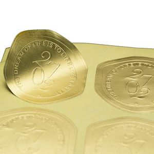 Etiquetas Adhesivas Redondas con Logotipo Metálico en Relieve 3D Personalizadas para Empaques de Lujo - Product Image 4