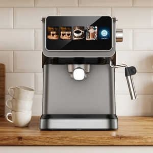 Cafetera semiautomática profesional para el hogar, con varilla de vapor para espumar leche, para preparar espresso, latte, capuchino y americano. - Product Image 1