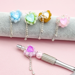 51180 Großhandel Luxuriöse 2,5*2,7*1,8cm 3D Tonblumen-Perlen Große Strass-Keramik-Kronen-Quasten-Perlen für Stiftherstellung - Product Image 6