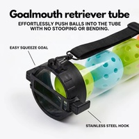 Tube de récupération de balles de pickleball en PC, 3 pièces détachables, 132 cm, avec 18 balles de pickleball, logo personnalisé disponible, OEM ODM